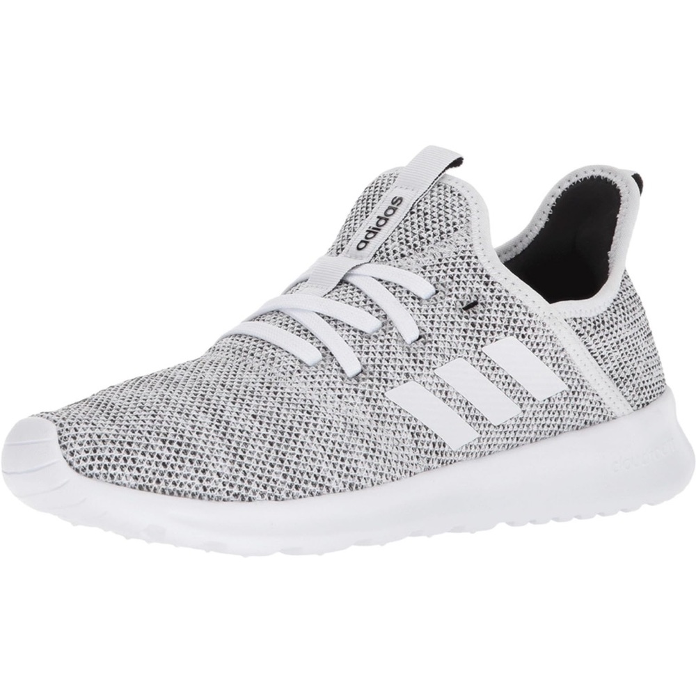 adidas White Gray Knit Running Shoes